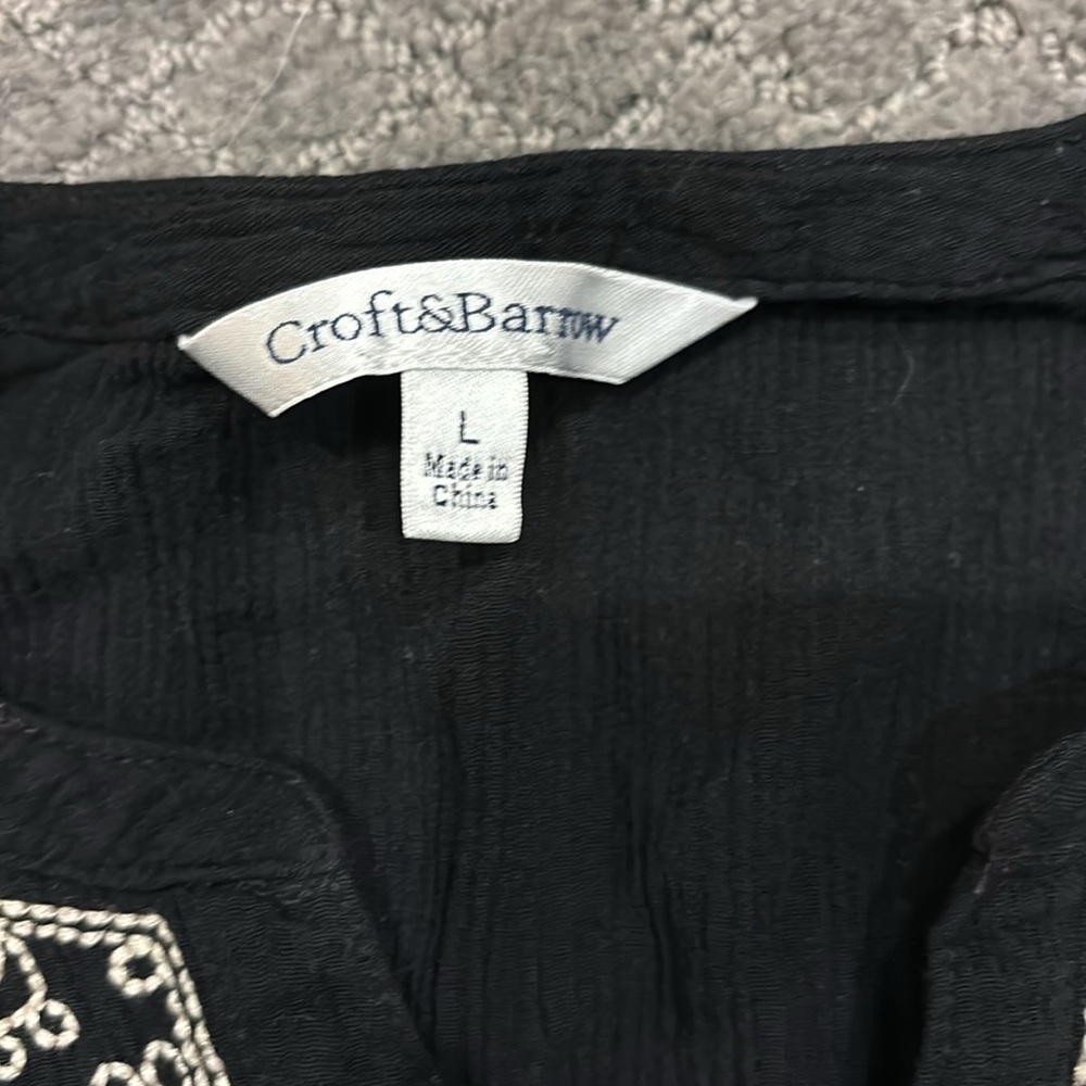 croft & barrow black dress shirt - Picture 2 of 3